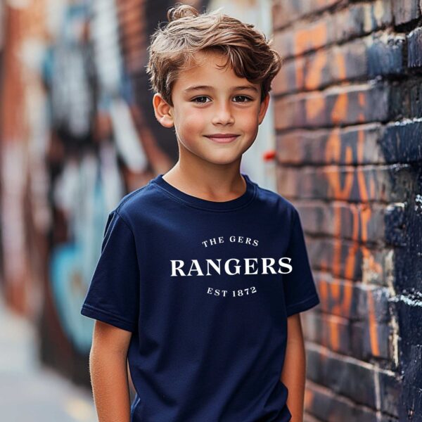 “The Gers, Rangers, Est 1872” – Navy Blue T-Shirt - Image 4