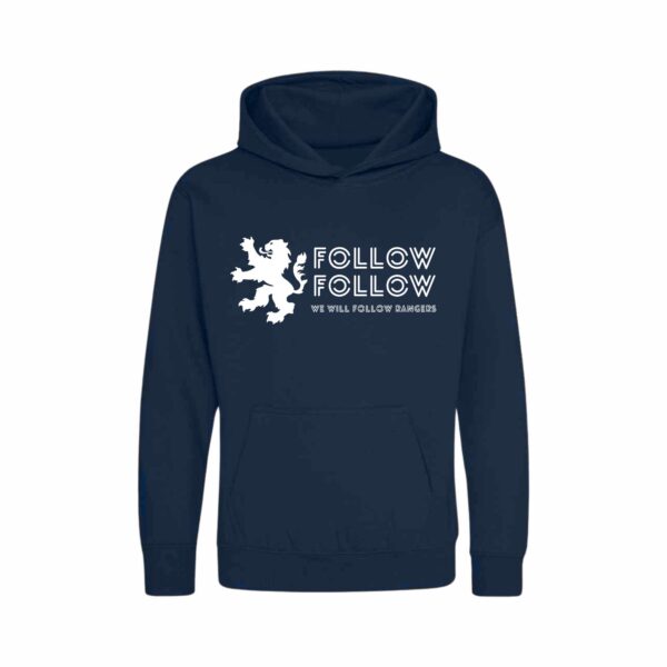 “Follow Follow” – Navy Blue Hoodie