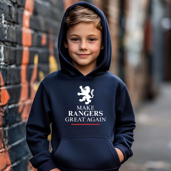 “Make Rangers Great Again” – Navy Blue Hoodie - Image 3