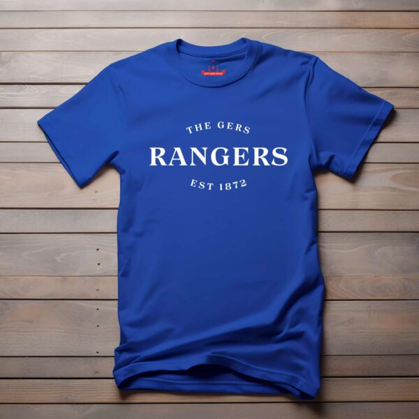 “The Gers, Rangers, Est 1872” – Royal Blue T-Shirt