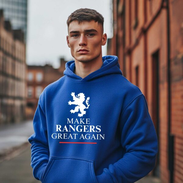 “Make Rangers Great Again” – Royal Blue Hoodie - Image 3