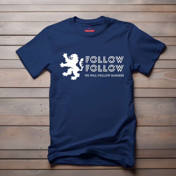“Follow Follow” – Navy Blue T-Shirt