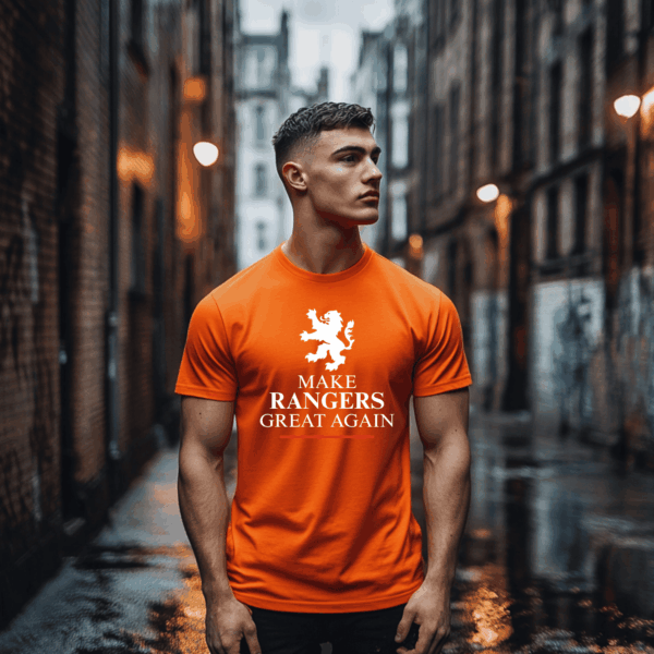 “Make Rangers Great Again” – Orange T-Shirt - Image 4