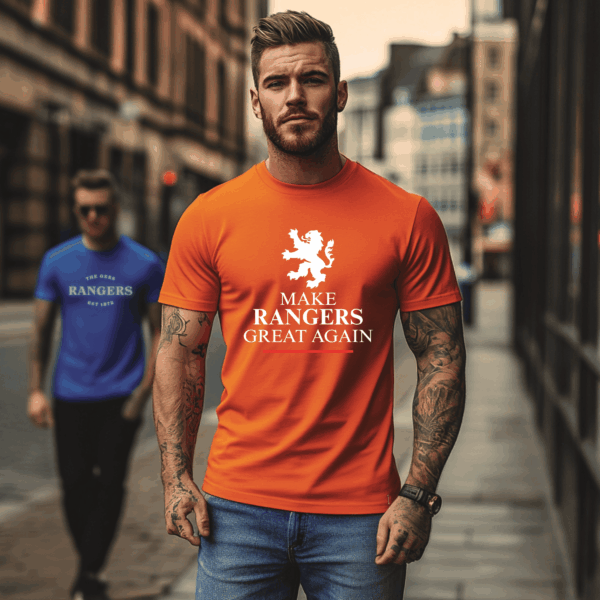 “Make Rangers Great Again” – Orange T-Shirt - Image 2